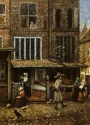 Jacobus Vrel Street Scene with Bakery USA oil painting artist